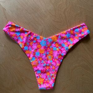Kulani Kinis V Cut Cheeky Floral Bikini Bottoms